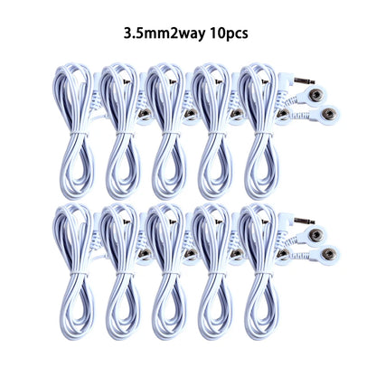 2/4 Way 3.5mm Button Tens Acupuncture Massager Cable Line Wire for Digital Tens Machine Electrical Nerve Muscle Stimulator