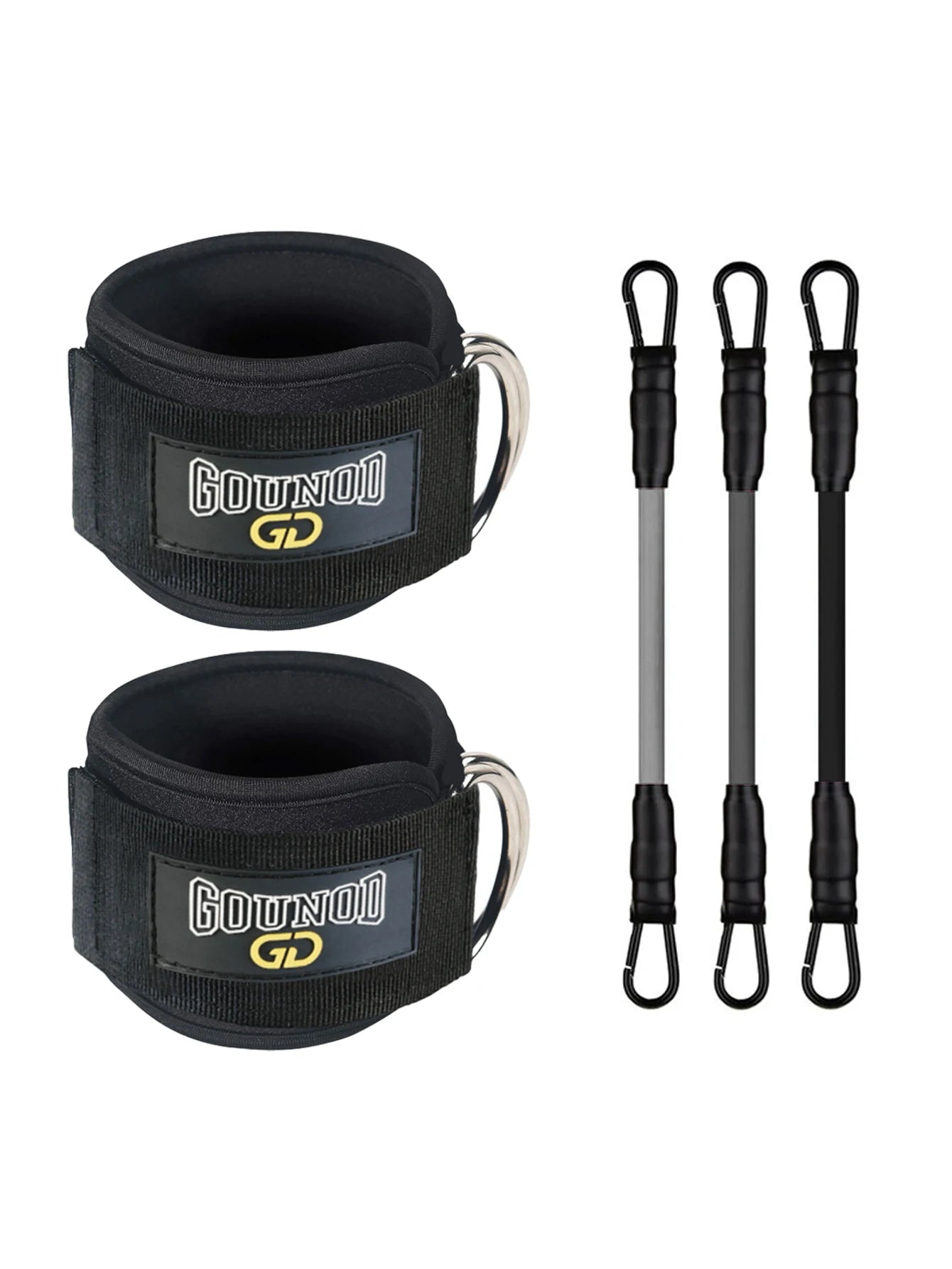 2PC/3PC GOUNOD Fitness Ankle Strap Adjustable D-Ring Support Cuffs Gym Leg Strength Exercise Pulley With Buckle Sport Guard Safe