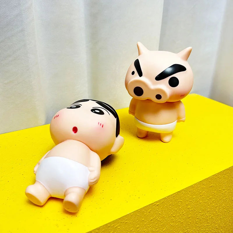Crayon Shin-Chan Take Bath Zaemon Bare Butt Open Your Eyes Mobile Phone Stand Desktop Figure Ornament Gift Doll Car Decorations