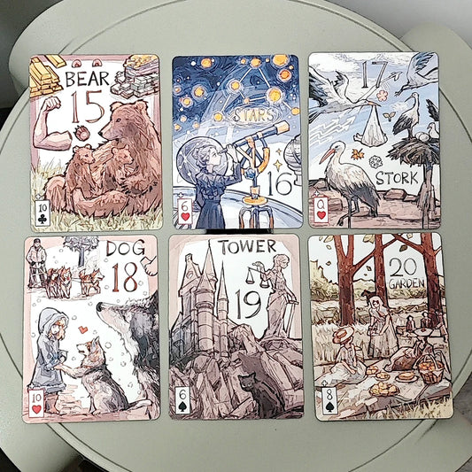 Primitive Lenormand Deck Rana System 42 Pcs Beginner-Friendly Lenormand Cards - 9*6cm