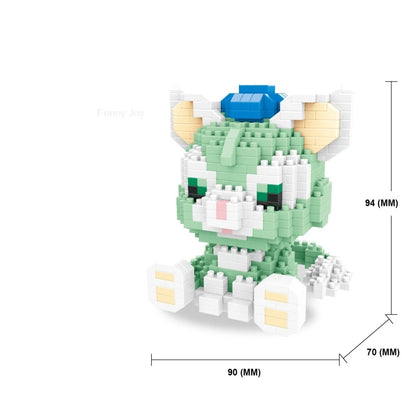 Cartoon Anime Hello Kitty Blocks Kuromi My Melody Cinnamoroll Mouse Building Blocks Doll Toy Kids Birthday Gift
