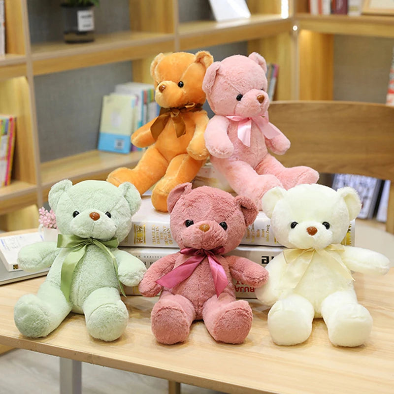 30CM Colorful Bear Plush Animals Toys Doll Soft Stuffed Teddy Bears for Girls Wedding Baby Shower Toy Birthday Gift Child Kids