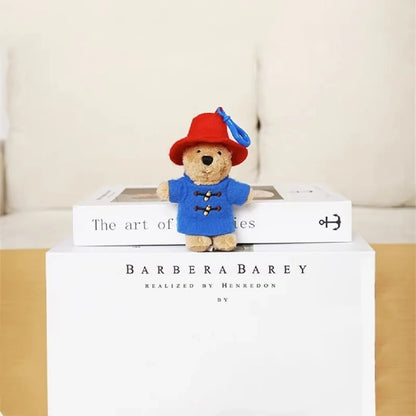 Cartoon Pattine Bear action figure Dish Tie Bear plush doll pendant Children's holiday gift bag decoration cute key chain 10cm
