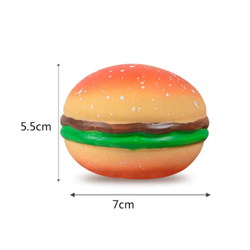 Squishy Stress Relief Toy Hamburger Pinching Cookies Decompression Venting Toy Anxiety Relaxation Office Desktop Accessory