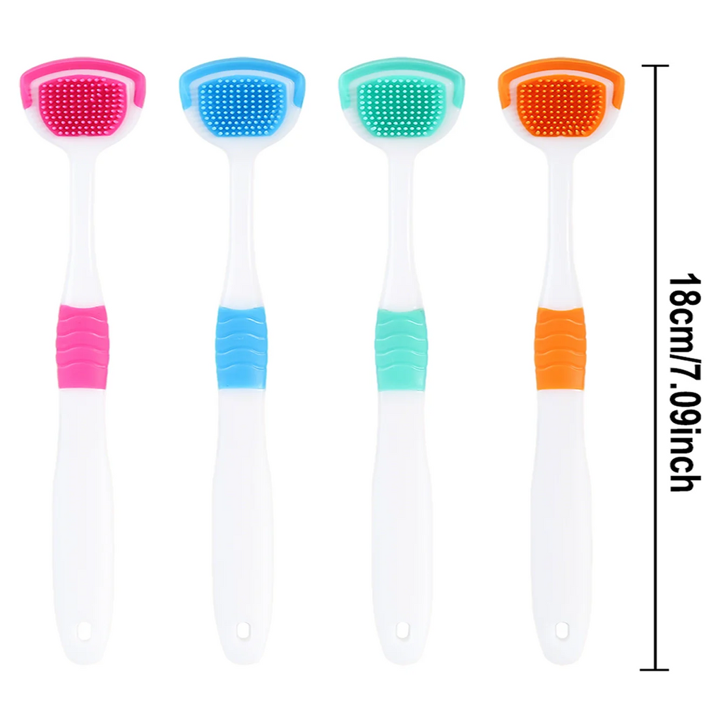 Vaclav 1Pc/4Pcs/8Pcs Silicone Tongue Scraper For Oral Hygiene,Tongue Cleaner Scraper For Oral Care,Tongue Brush Food Debris Clea