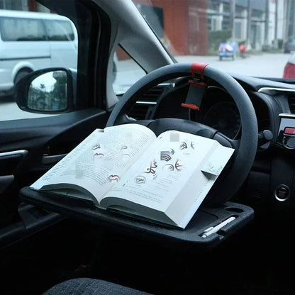 Portable Car Laptop Computer Desk Mount Stand Foldable Steering Wheel Dining Table Bracket Drink Food Coffee Tray Board Amagi