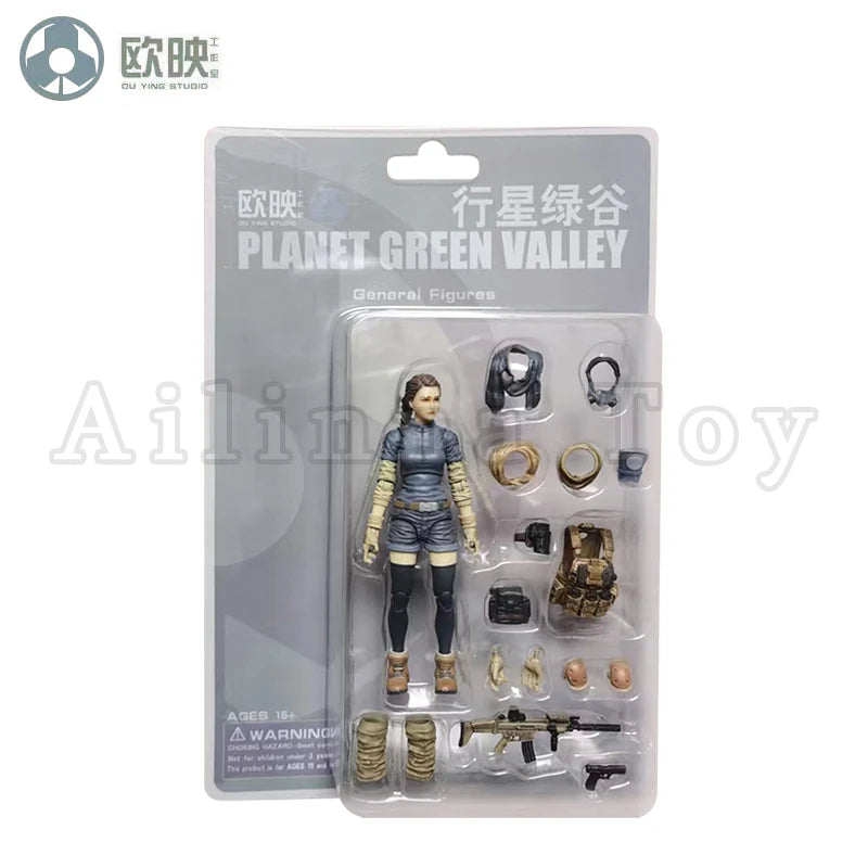 Ou Ying Studio 1/18 Planet Green Valley PGV 3.75inch Action Figure Girls War EFSA Female Figures Anime Model
