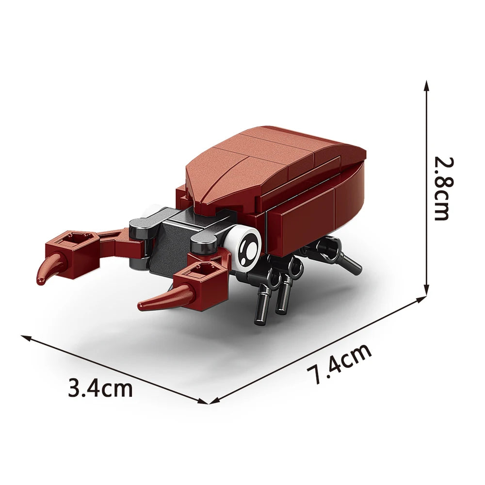 Insect World Animals Scorpion Mantis Ants Spider Birds Marine Animal Building Blocks Toys Desktop Ornaments Bricks Kids Gift