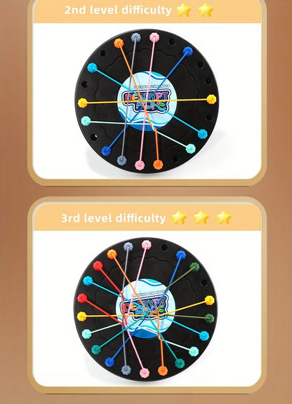 Twisted Rope Puzzle Game Brainy Knots Rope Untangling Board Game, Rope Knots Challenge Game, String Solution Central Lacing Toys