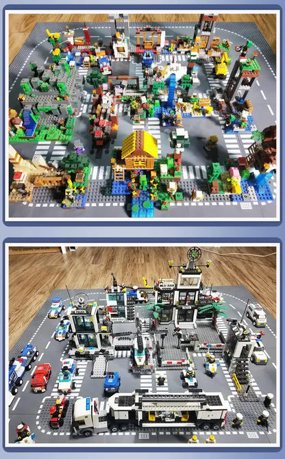 32X32 Dots Styles Classic Building Block Base Plate City View Traffic Road Figures Construction Toys Bricks Plastic Baseplates