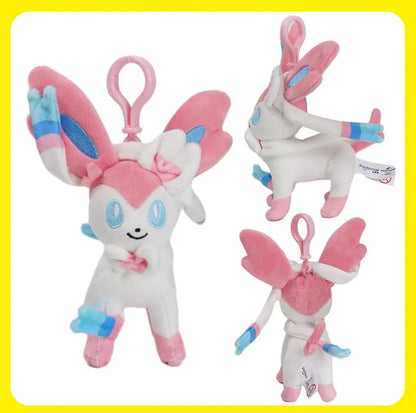 Pokemon Pikachu Mew Squirtle Charmander Kawaii Plush Toy Pendant School Bag Backpack Pendant Key Ring Small Doll Birthday Gift