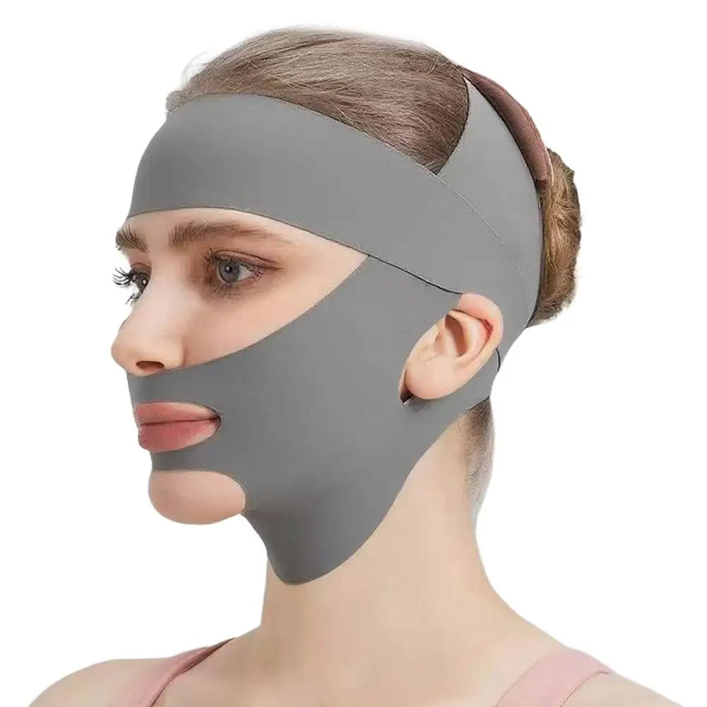 Breathable V-Shape Face Lifting Bandage Tighten & Firm Chin, Reduce Double Chin Anti-Sagging Slimming Strap for Daily Use