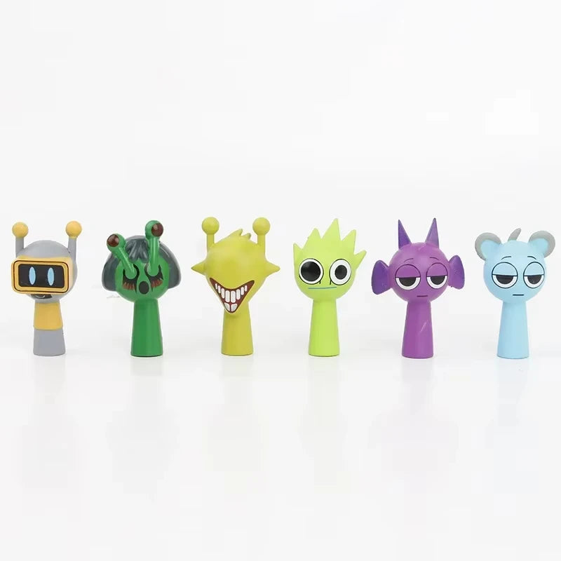 Hot New 24pcs/Set Mini Sprunki Action Figure Toy Cartoon Movie Sprunki Wenda Model Doll Figurines Kids Gift
