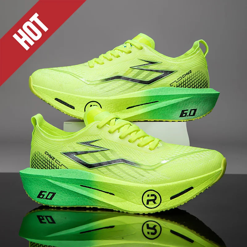 Men Running Shoes Casual Carbon Board Air Cushion Marathon Sports Breathable Lightweight Women's Comfortable Athletic Sneakers