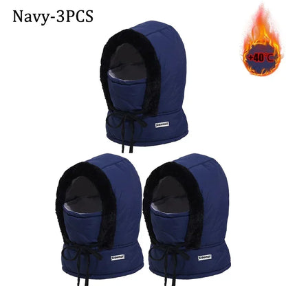 Cold Weather Thermal Balaclava Scarf Winter Windproof Hood Hat Plush Neck Warmer Ski Face Mask for Outdoor Activities