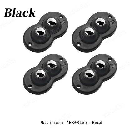 16/8/4 Pcs Self Adhesive Caster Wheels Stainless Steel Nylon 360 Degree Rotation Paste Swivel Wheels Sticky Pulley for Furniture