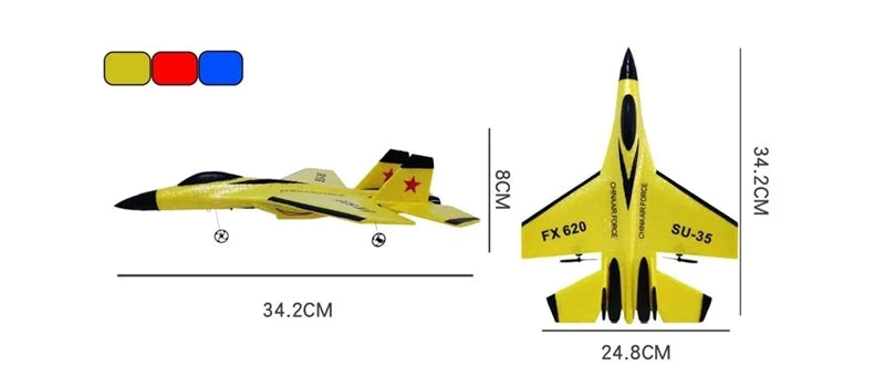 RC Foam Aircraft SU-35 Plane 2.4G Radio Control Glider Remote Control Fighter Plane Glider Airplane Foam Boys Toys for Children