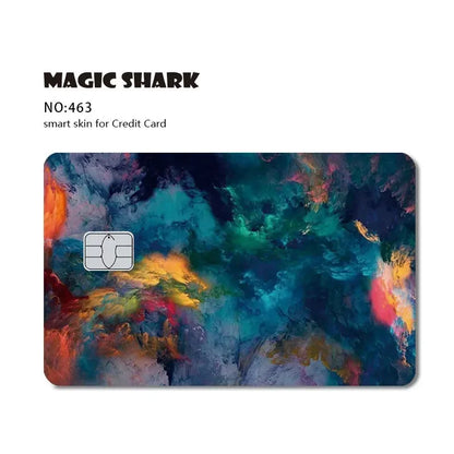 Magic Shark Kawaii Anime Tape Pig Dreamy Sticker Film Skin Cover for Debit Credit Bank Card Small Large Chip
