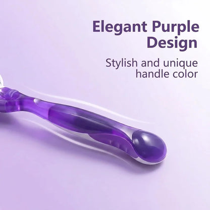 Women Razor 1 Handle 3 Layer Cartridges Stainless Steel Blade Rubber Handle Reusable Body Hair Remove Razor Blade