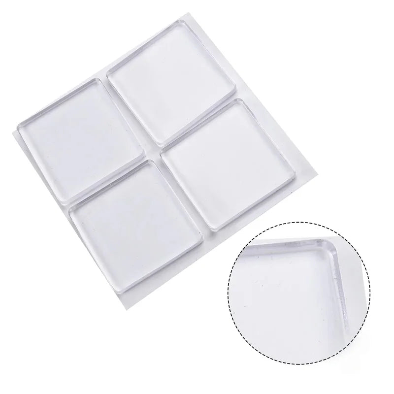 4pcs/Set Transparent Anti Vibration Shock Absorbing Pad Mat Washing Machine Self Adhesive Mute Anti-Shock Protection Porte Pad