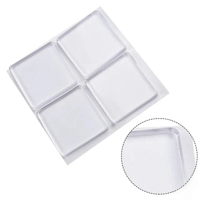 4pcs/Set Transparent Anti Vibration Shock Absorbing Pad Mat Washing Machine Self Adhesive Mute Anti-Shock Protection Porte Pad
