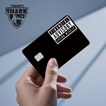 Magic Shark Dog Meme Hunter Snake Stonks 3M Matte PVC Front Sticker Film Cover Skin for Bank Debit Credit Card