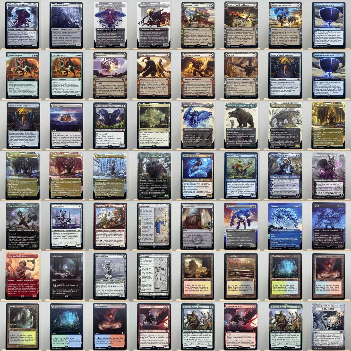 MH3 OTJ OTP HOLO7-Ⅰ04 Tcg cards  proxys Magical Ulamog,  the Defiler Bristly Bill, Spine Emrakul, the World Anew Gather