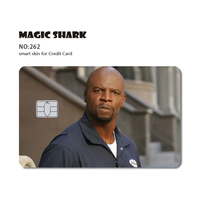 Magic Shark Dog Meme Hunter Snake Stonks 3M Matte PVC Front Sticker Film Cover Skin for Bank Debit Credit Card