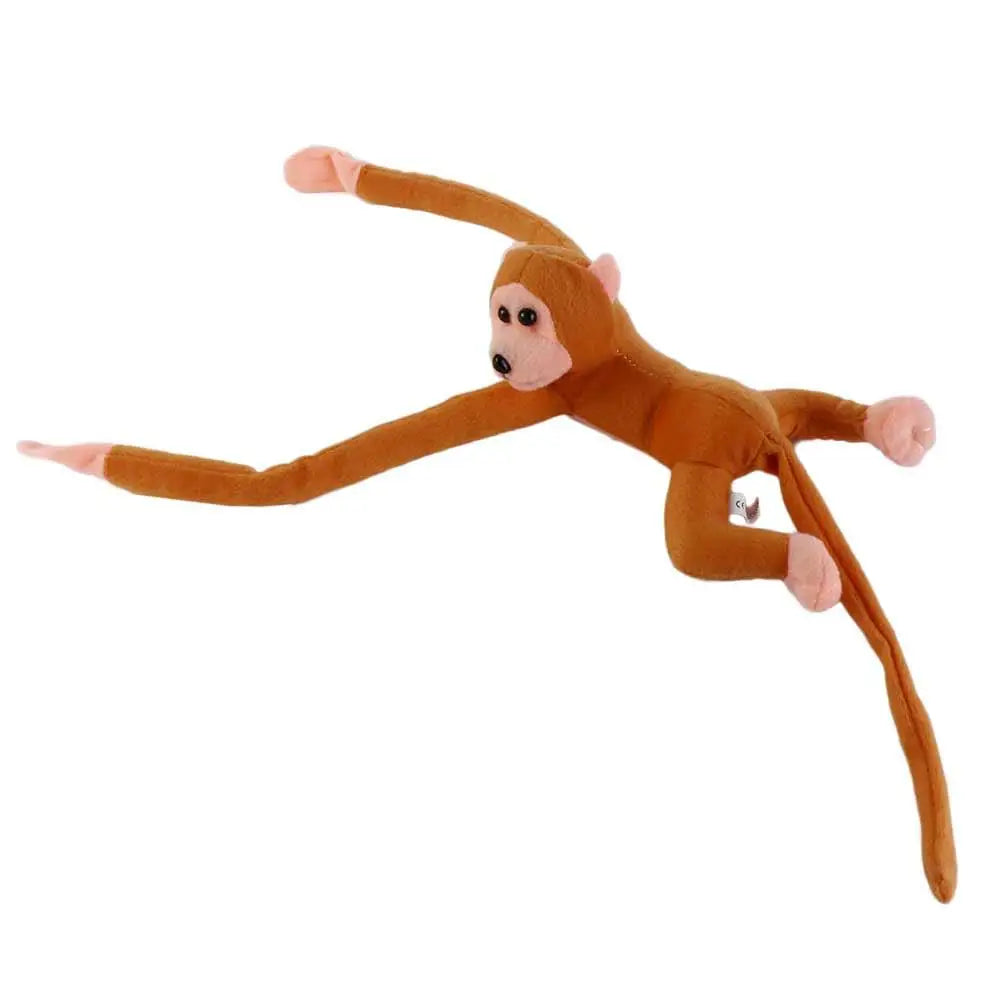 60CM Long Arm Monkey Plush Toy Anti-collision Banana Monkey Curtain Strap Monkey Doll Stuffed Toy Birthday Wedding Party Decor