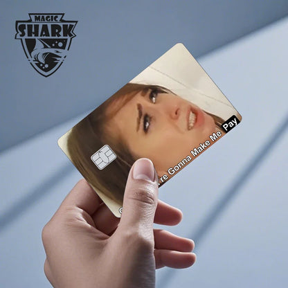 100% New Arrival Conch Money Bow Anime Speend or Save Meme Credit Card Film Debit Card Sticker Skin