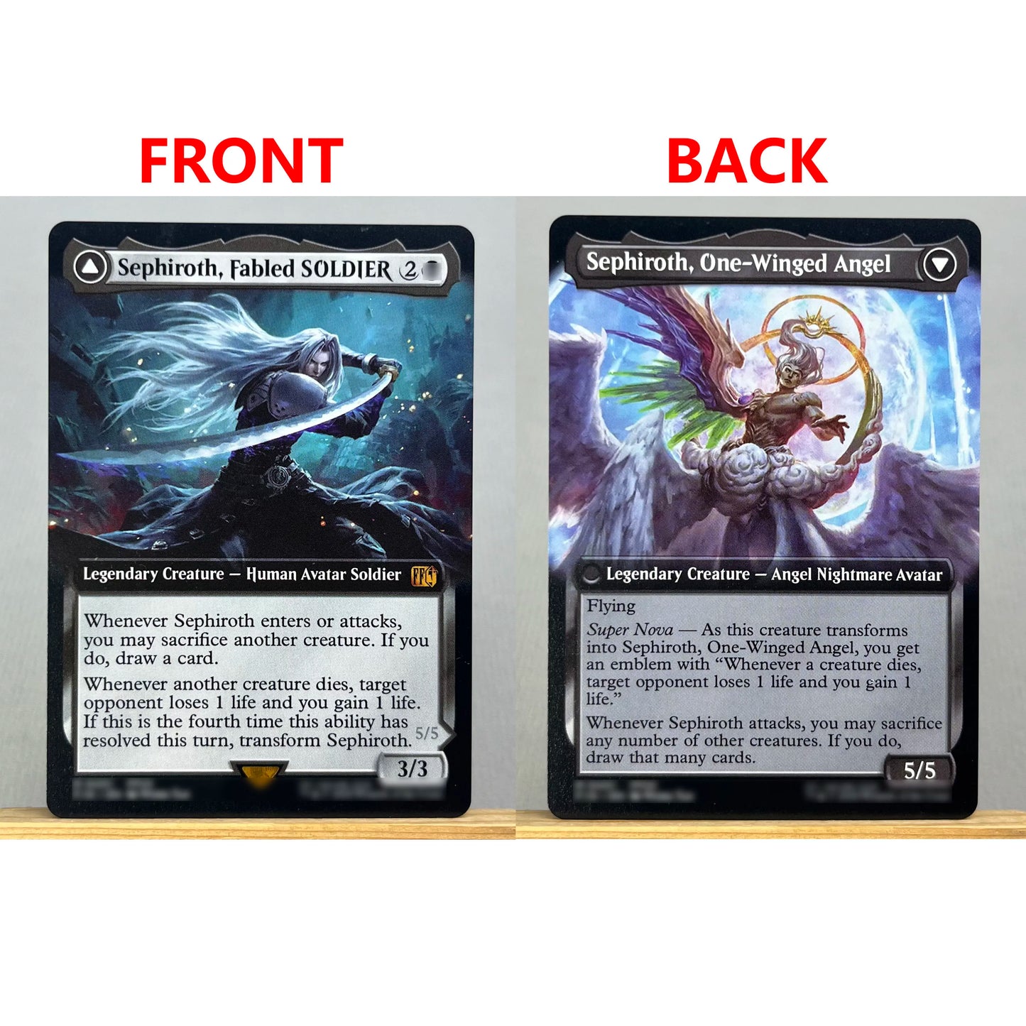 FIN HOLO14-Ⅰ01 Tcg proxy magical cards Vivi Ornitier Sephiroth, Fabled SOLDIER Summon Bahamut Cloud, Midgar Mercenary gathering