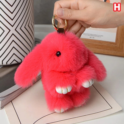 15cm Gifts Rabbit Fur Keychain Women Bag Car Key chain Pendant Decoration Jewelry Bags Hangings Accessories