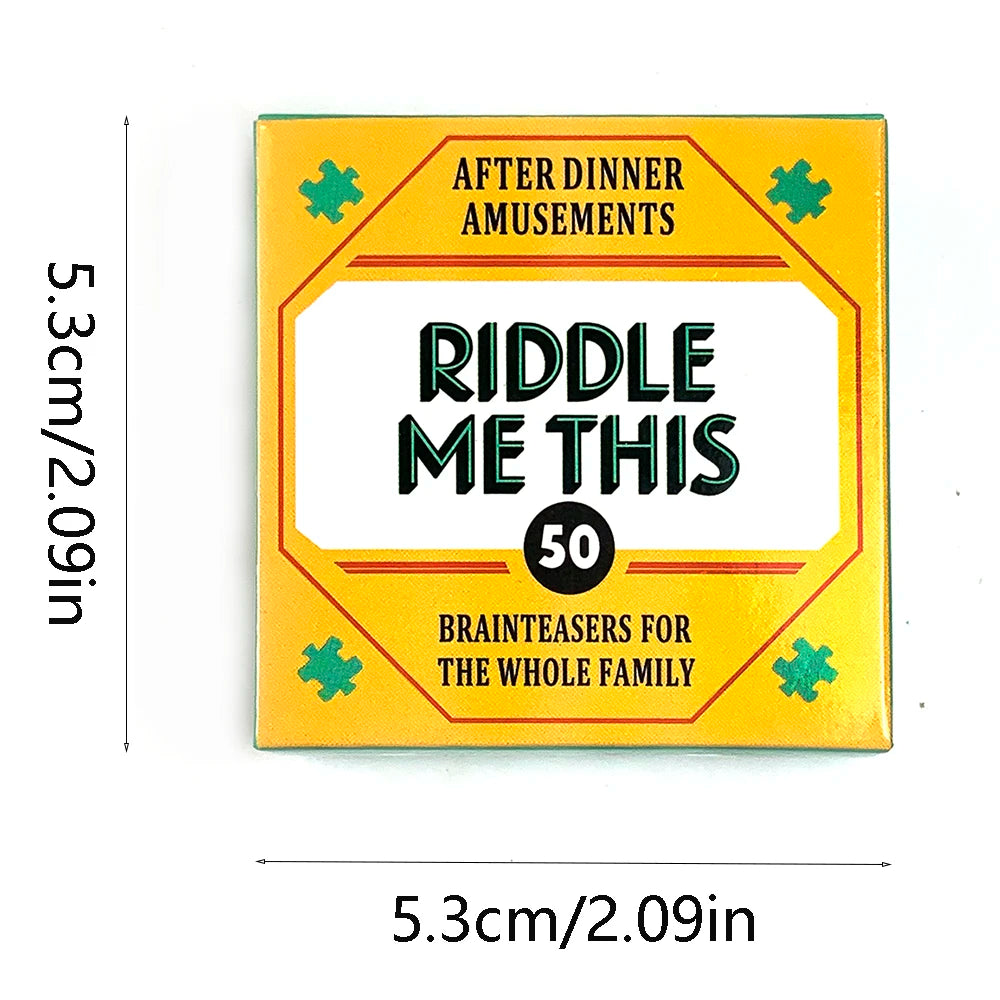 Mini Size Riddle Me This Card Game With 50 Fun Dilemmas (A Conversation Card Game Party Game For Adults And Families)