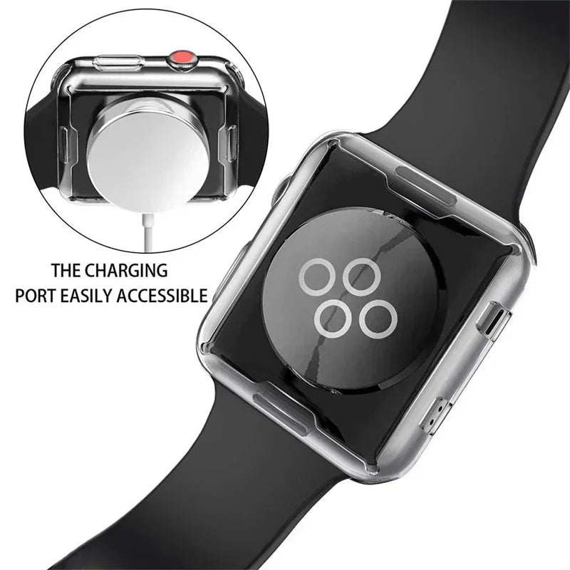 Soft TPU Screen Protector for Apple Watch 10 9 8 45mm 41mm 44mm 42mm 46mm 49mm Full Case Cover for IWatch Ultra 7 SE 6 5 4 3 2