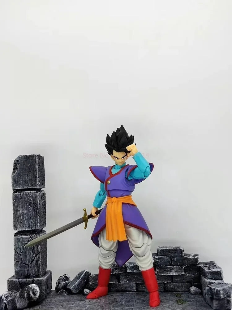 In Stock Dragon Ball Anime Figures Kaioshin Son Gohan Action Figure Supreme Kai God Of Creation Shf Pvc Model Desktop Decoration