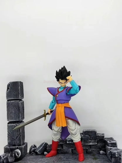 In Stock Dragon Ball Anime Figures Kaioshin Son Gohan Action Figure Supreme Kai God Of Creation Shf Pvc Model Desktop Decoration