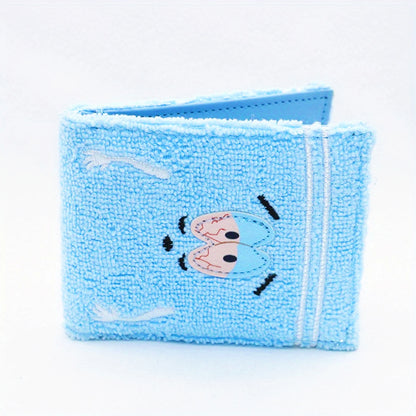 Towel Fabric Embroidered Anime Fashion Wallet，Women's Cute Wallet，Short 80% off Wallet
