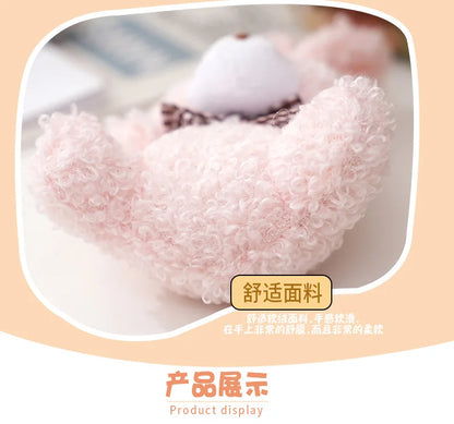 10cm Soft Stuffed rabbit Plush Toys Mini Bow-tie sitting bunny Dolls Small Gift for Party Wedding Keychain Pendant Teddy Doll