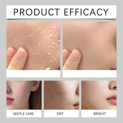 Black & White Rice Exfoliant Ampoule, White & Black Rice Exfoliating Essence Serum with Hyaluronic Acid, Deep Hydration Skincare