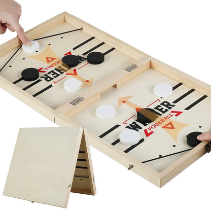 Foosball Winner Games Table Hockey Catapult Chess Parent-child Fast Sling Puck Board Party Toys For Children Adults Or Foldable