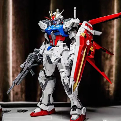 HG 1/144 Strike Dog Fighter GAT-X105 Mech Assembly Model Kit Action Figures Boys' Puzzle Toys Collectible Desktop Decoration