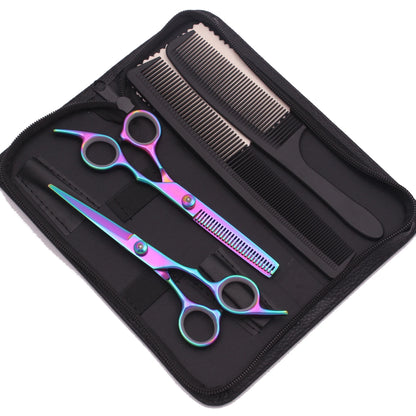 Hairdressing Scissors Black-Gold Hair Scissors Professional 6" JP Stainless Thinning Shears Haircut Scissors Barber Shop C1001