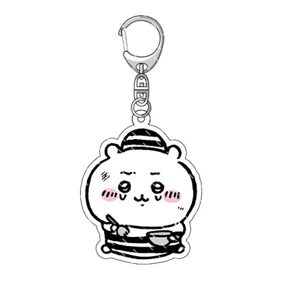 Chiikawa Pendant Anime Comic Acrylic Peripheral Keychain Hachiware Usagi Cute Pendant Bag Hanging Decoration Decoration