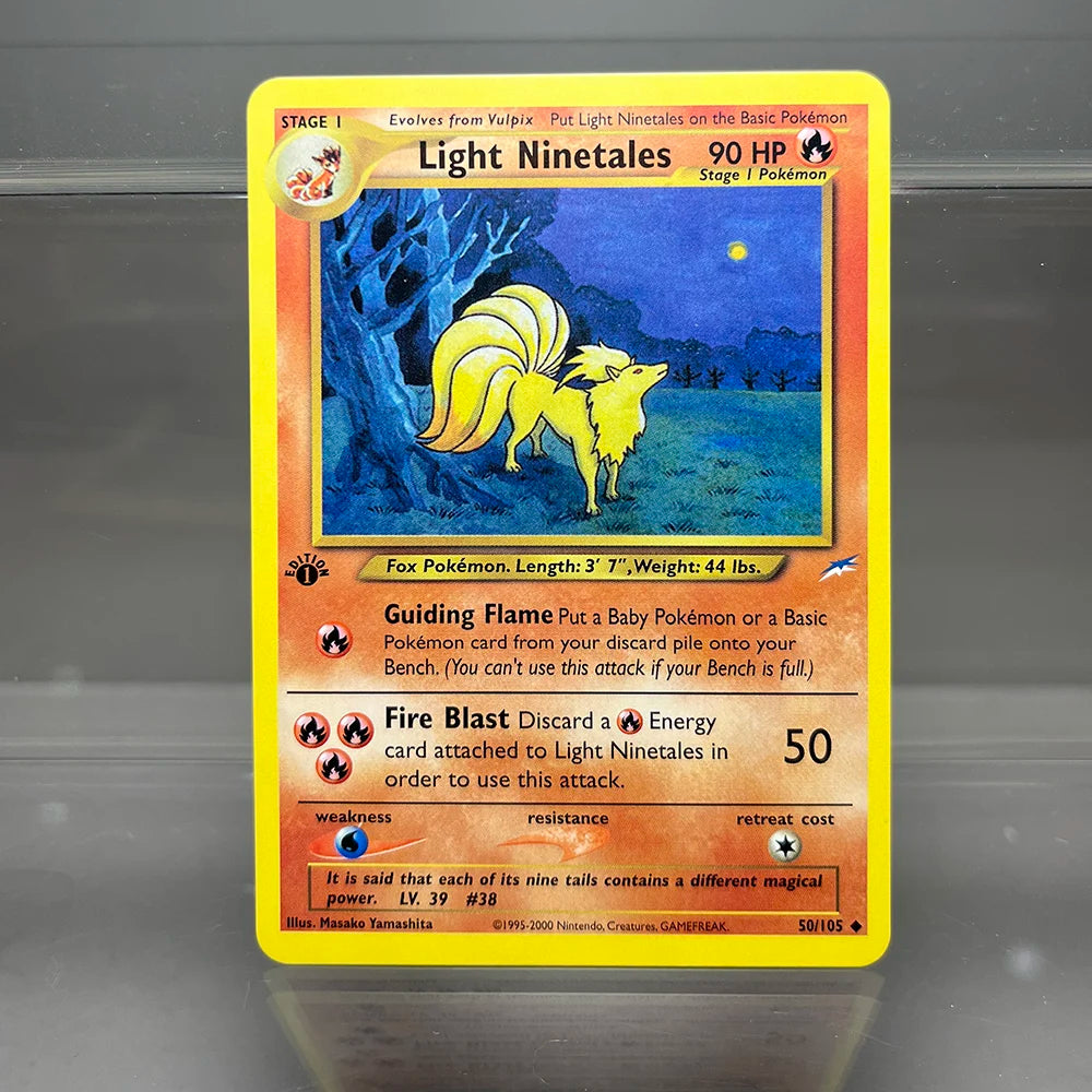 Neo Destiny Charizard PTCG Single Collection Card 1st Edition 1996 Tyranitar Gengar Card PKM Proxy Cards Toys Gifts