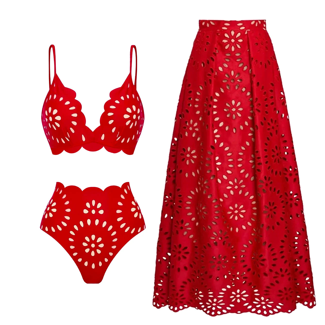 2026 New Sexy Ruffle Bikini Set Printed Brazilian Biquini Women Swimwear Skirt Bathing Suit Girls Summer Beachwear Dress
