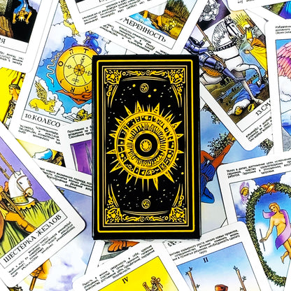 New Russian Visions Tarot Cards A 78 Deck Oracle Prediction Divination Edition Borad Playing Games,Christmas and New Year Gifts