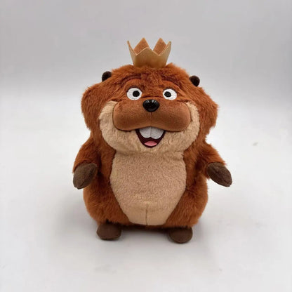 Hoppers King George Mabel Loaf Beaver Plush Toy Soft Fluffy Stuffed Animal Cute Beaver Doll For Kids Birthday Gift Home Decor