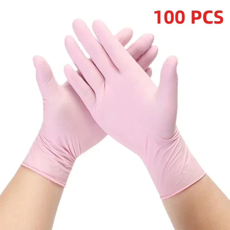 Heavy Duty Orange Nitrile Gloves 8Mil Industrial Disposable Gloves with Diamond Textured Grip for Mechanic Safety & Work Gloves