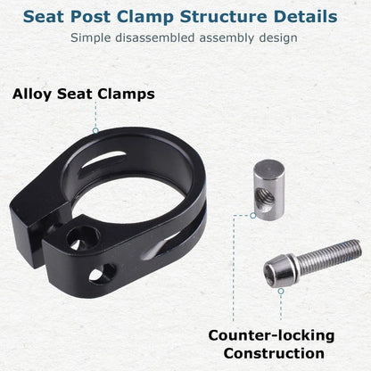 Cycles Bike Tube Clip Saddle Fixed Bicycle Accessories Aluminum Alloy 28.6/31.8/34.9mm Bike Parts Seatposts Clamp