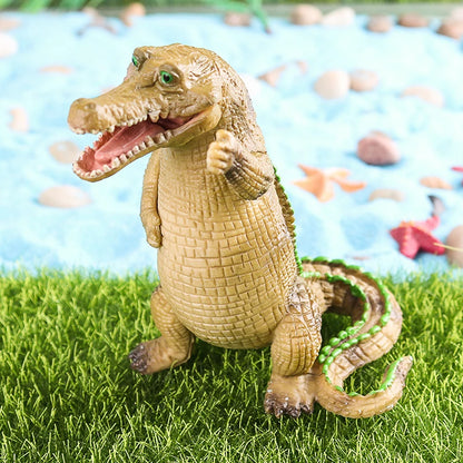 Oenux Wild Animals Action Figures Simulation Sarcosuchus Crocodiles Boar Croc Model PVC Collection Decorate Kids Educational Toy